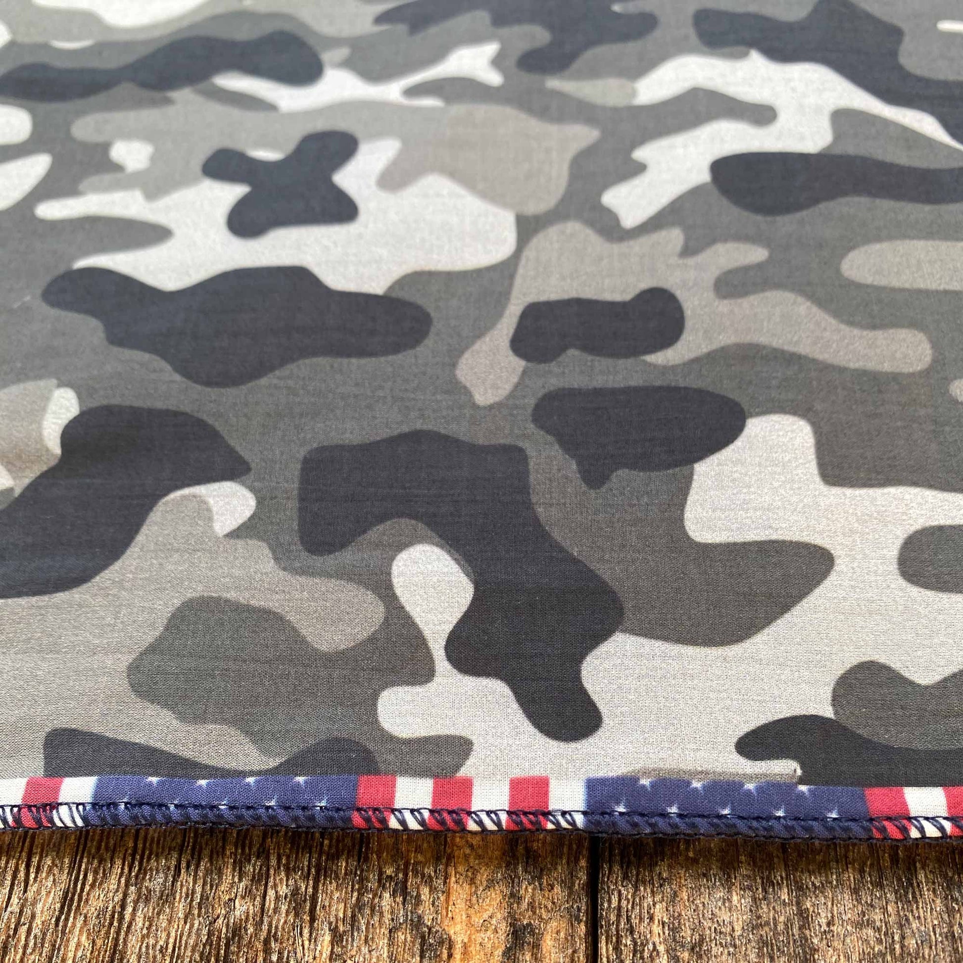 Concrete Camo grey camouflage bandana. Every day is the Fourth of July. Made in the USA 🇺🇸 