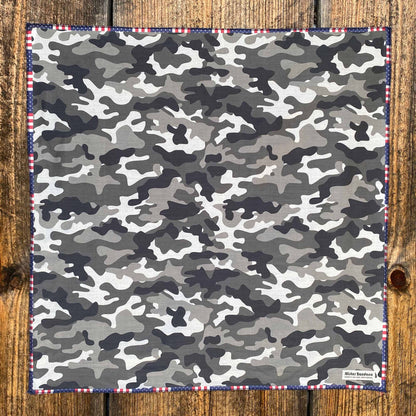 Concrete Camo grey camouflage bandana. Every day is the Fourth of July. Made in the USA 🇺🇸 