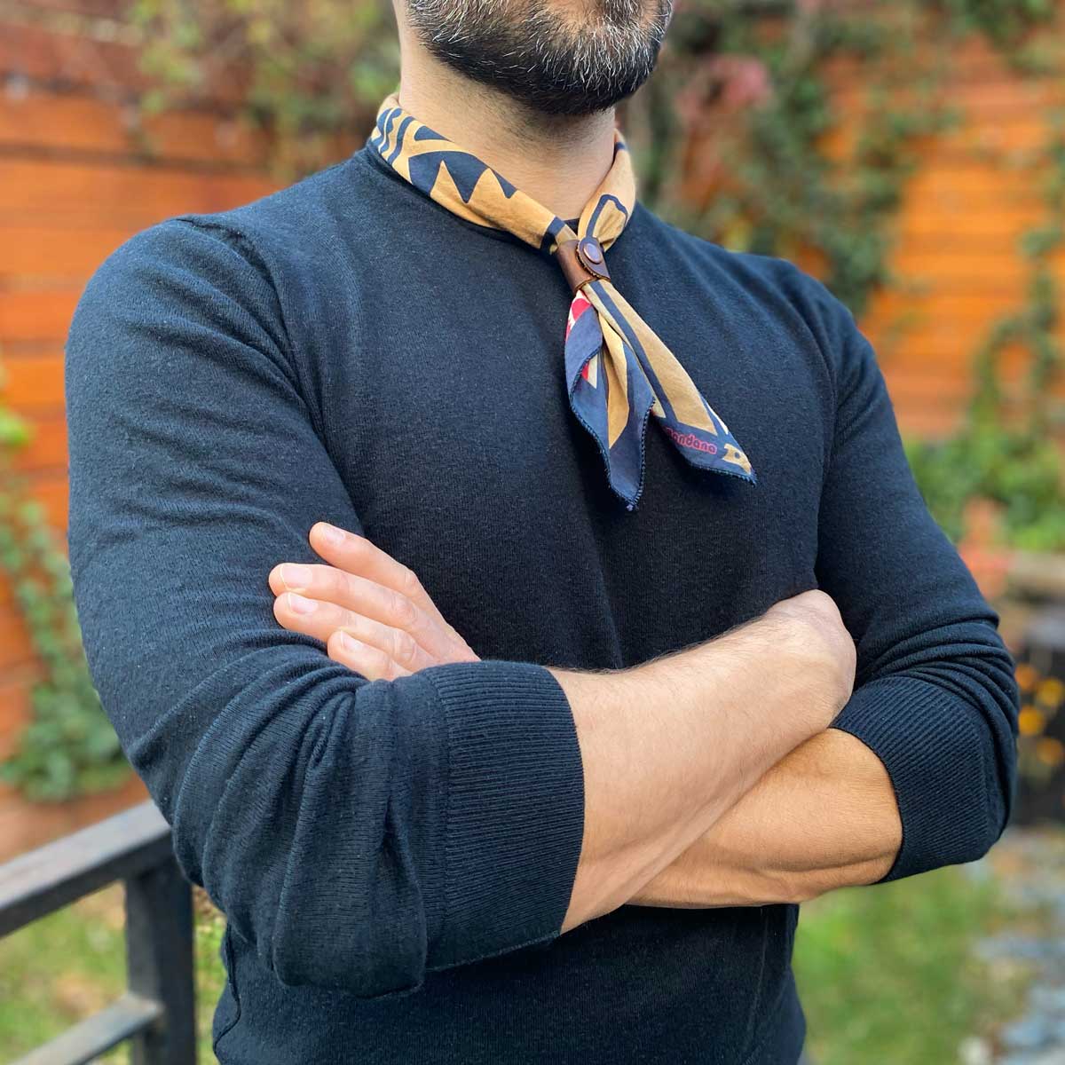 The Bison Leather Scout Woggle. A woggle (or slide) is used by scouts to clasp their bandanas or neckerchiefs, dating back to the 1920s. Mister Bandana is excited to present our version of the woggle, custom made by our friends at Coleman’s Haberdashery in Steamboat Springs, CO. Hand-crafted in Colorado from full-grain American bison leather. 
