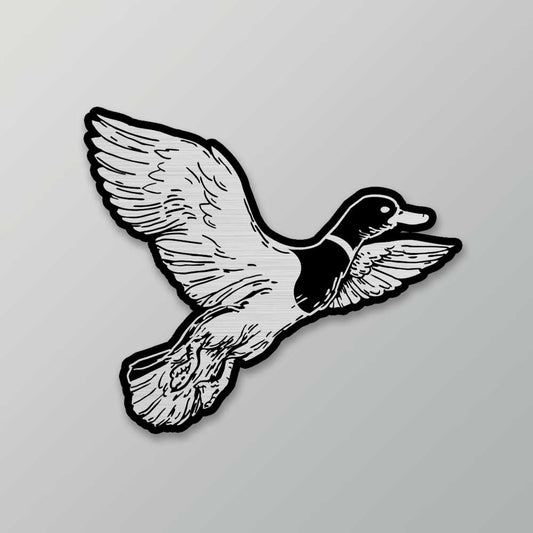Old School Duck Sticker - Metallic